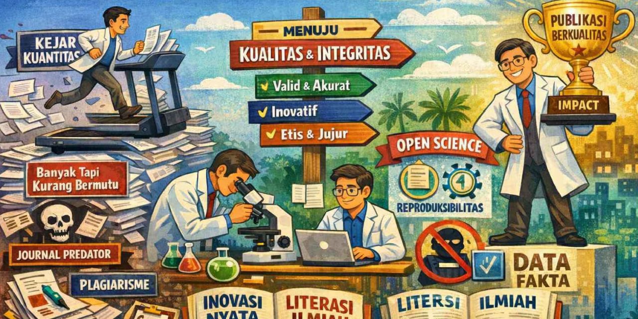 Tantangan Publikasi Ilmiah Indonesia Bukan Sekadar Kuantitas, Tetapi Kualitas dan Integritas